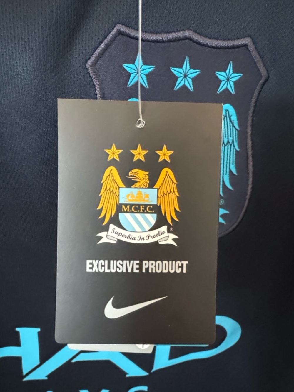 Nike Manchester City Etihad Futbol/ Soccer Away Jersey - Navy & Teal - Picture 2 of 10